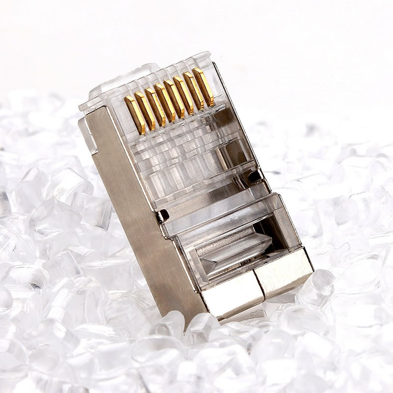 RJ45 커넥터 CAT5E CAT6 크림프 이더넷 커넥터 STP 8P8C 모듈 형 크리스탈 헤드 플러그