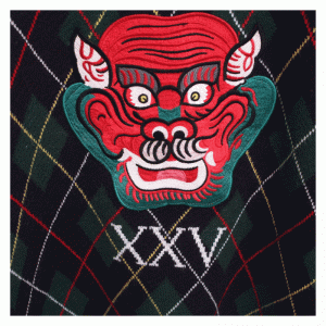 웜 드래곤 얼굴 패치 워크 겨울 두꺼운 컴퓨터 니트 스웨터 풀 오버