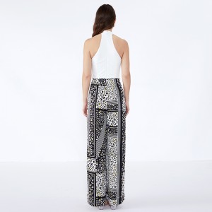 여성 바지 스트라이프 스팟 모던 캐주얼 커스텀 팔라 쪼 바지