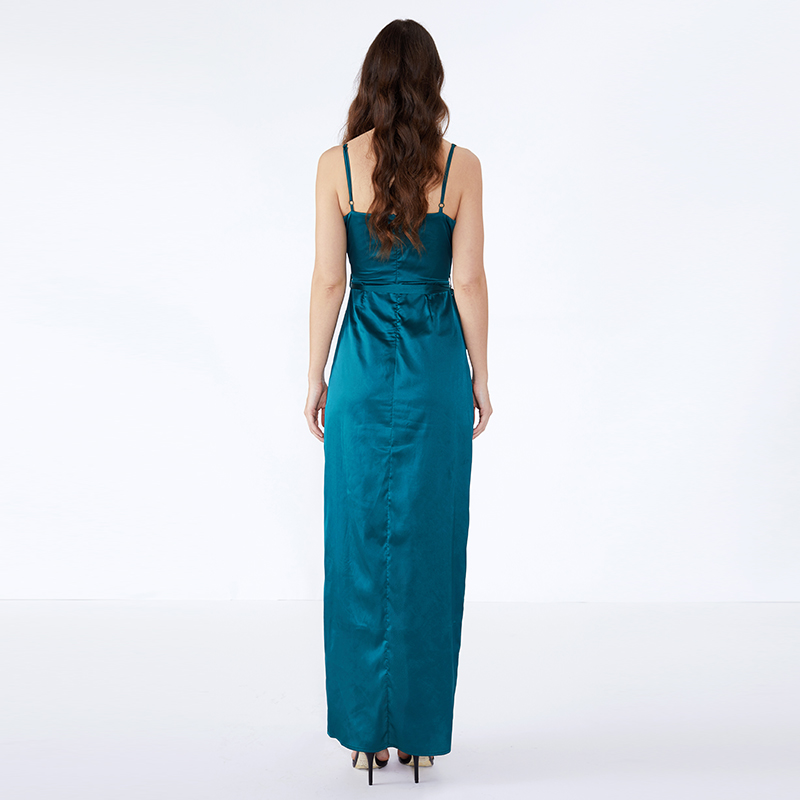 패션 OEM 사용자 정의 분할 일반 슬링 디자인 꽉 이브닝 여자 맥시 드레스