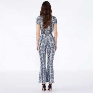 레오파드 프린트 Bodycon Shorts 트렌디 한 두 개 세트 여성 의류