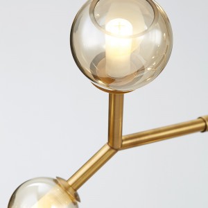 간단한 성격 유리 철 거실 거실 호텔 샹들리에 Km2149