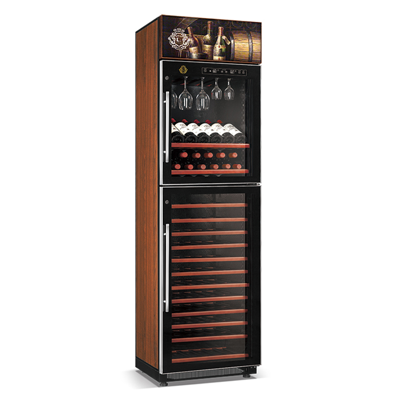 크라운 시리즈 높은 효율 압축기 와인 쿨러 2 도어 175W / 360W 직접 냉각 와인 쿨러
