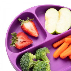 내열 실리콘 라운드 분할 베이비 디너 플레이트