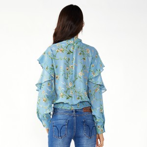 여성 플러스 사이즈 Boho 최신 시폰 탑 \u0026 블라우스