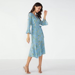 스카이 블루 멋진 저녁 식사 투투 아프리카 디자인 겨울 복장