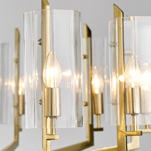 현대 노르딕 금속 유리 럭셔리 대기 샹들리에 Km2132