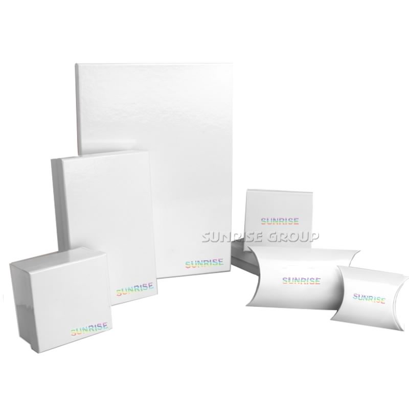 주문 로고를 가진 호화스러운 명확한 서류상 순수한 백색 포장 선물 상자