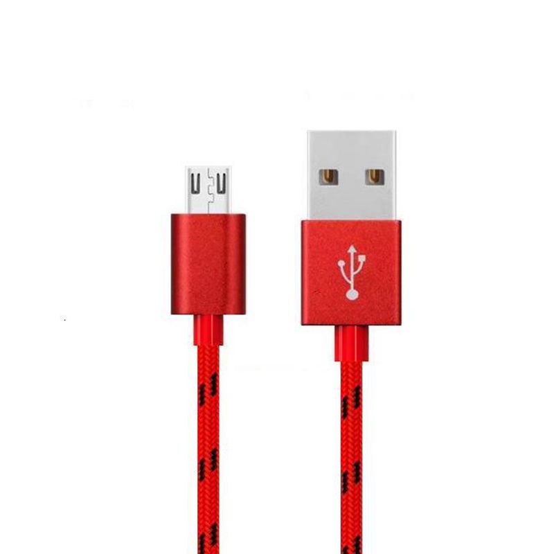 마이크로에 usb 나일론 땋은 자료 케이블