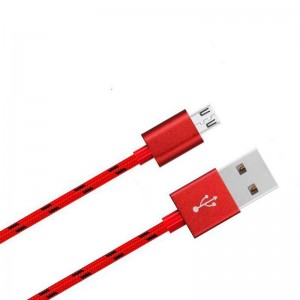 마이크로에 usb 나일론 땋은 자료 케이블