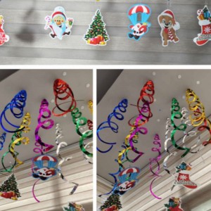 클럽 파티 장식 Gold Foil Ceiling Swirls 장식 장식