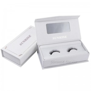 주문 마분지 책 모양 자석 마감 선물 포장 속눈섭 전시 상자