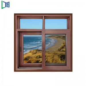 분말 코팅 사무실 안전 잠금 샴페인 컬러 세로 프레임 유리 중국 알루미늄 슬라이딩 창 중국에서