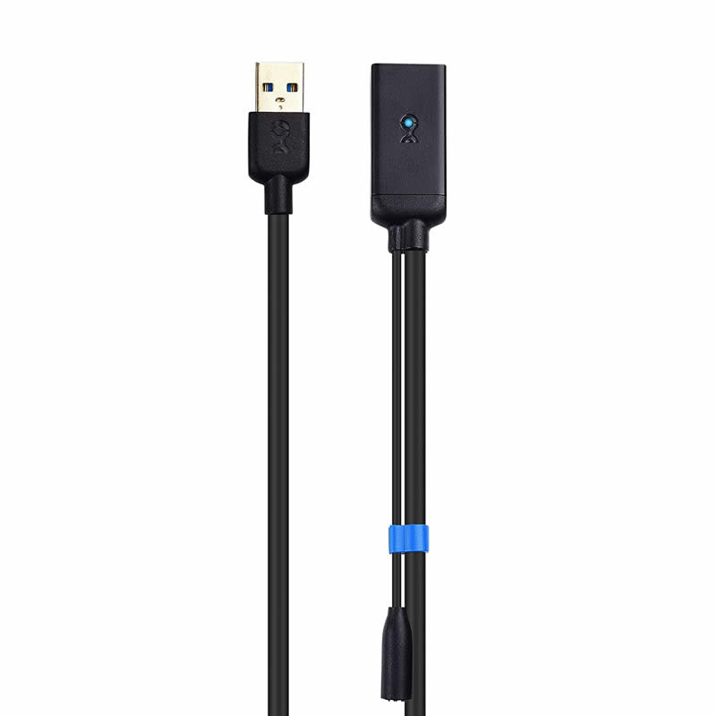 USB 3.0 연장 케이블 A 암 신호 증폭기 리피터 코드 (5V / 2A 전원 어댑터 포함)