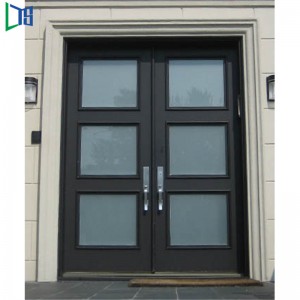 그레이트 외관 As2047 이중 유리 스윙 양탄자 프랑스어 알루미늄 문 분말 코팅 또는 나무 그레인 완제품