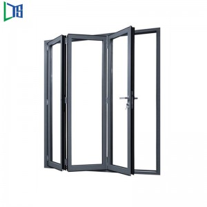 LYS 50 Serise 접는 문 더블 유약 브랜드 하드웨어 파우더 코팅 목조 곡물 Fininshed