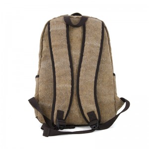 19SC-7748D OEM 부드러운 패션 배낭 노트북, 정품 가죽 + 캔버스 소재, 컴퓨터 슬리브 비즈니스 노트북 배낭