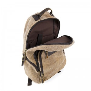 캔버스 컴퓨터 가방, 캐주얼 비즈니스 노트북 배낭 19SC-7747D와 분할 가죽