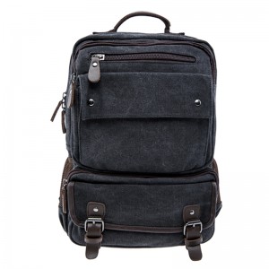 17SC-6571M 환영받은 OEM 15 년 공장 환경 친절한 튼튼한 15.6-17.3 인치 수용량 남자 주문품 책가방 포도 수확 캔버스