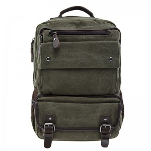 17SC-6571M 환영받은 OEM 15 년 공장 환경 친절한 튼튼한 15.6-17.3 인치 수용량 남자 주문품 책가방 포도 수확 캔버스