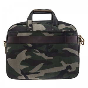 17SG - 6639D 정품 암소 가죽 서류 가방과 인기있는 커스텀 위장 위장 캔버스 China Wholesale