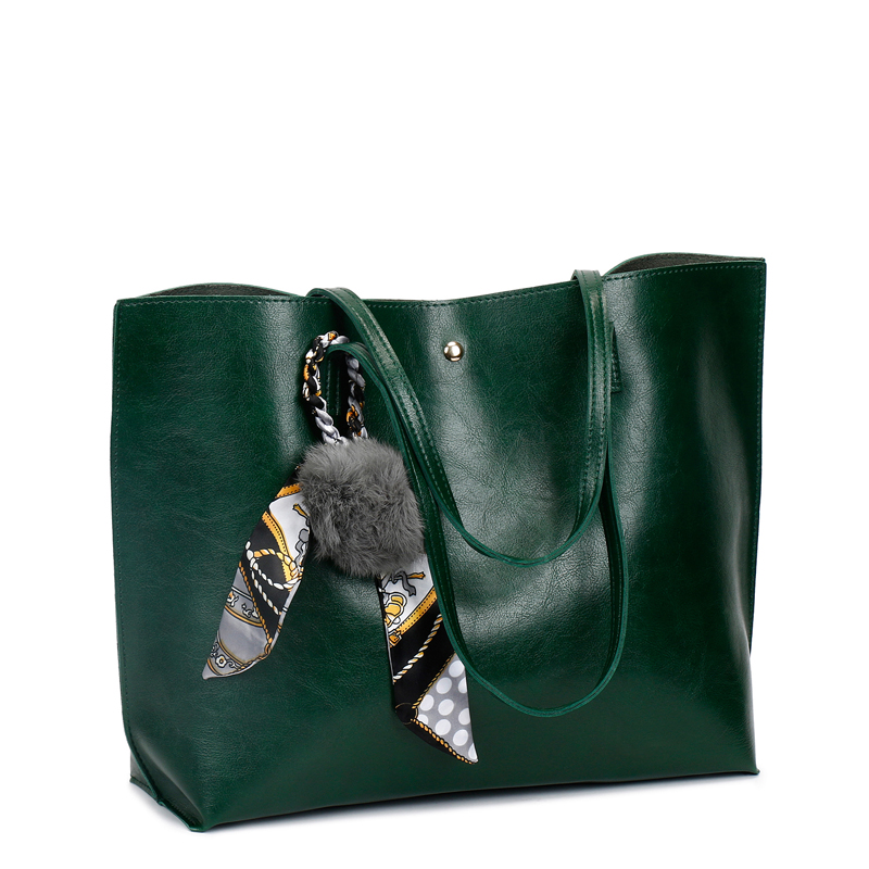 HD0823-- 도매 Aliexpress 뜨거운 판매 녹색 PU 가죽 여성 패션 쇼핑 토트 백