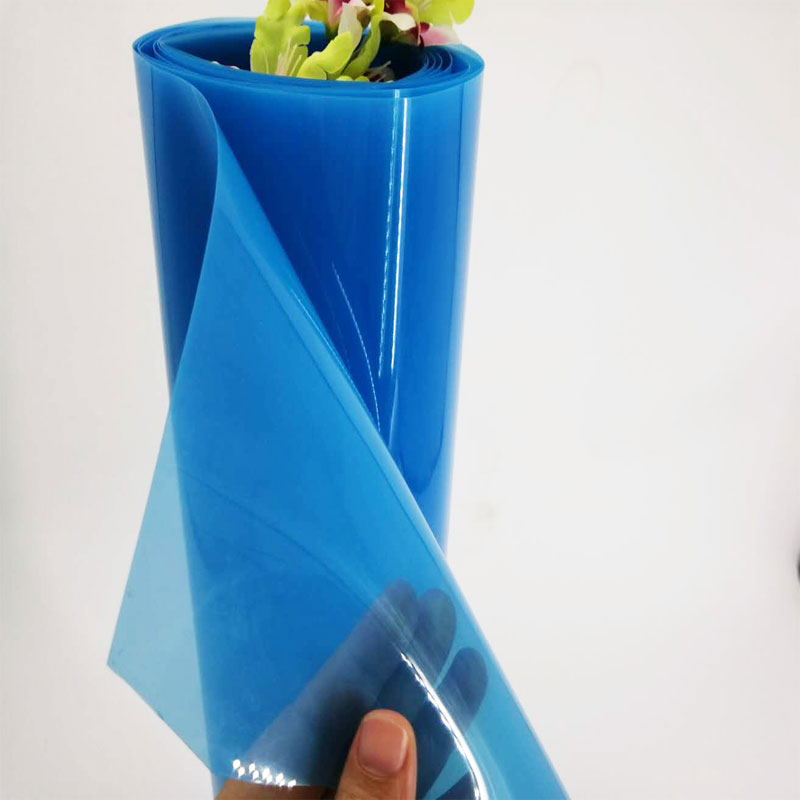 뜨거운 판매 진공 성형을위한 0.5mm Bule 색상 투명 폴리 염화 비닐 PVC 필름