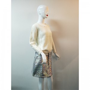 레이디스 화이트 니트 스웨터 RLWS0020F