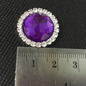 패션 장식 다양한 색상 둥근 평면 뒷면 라인 석 아크릴 크리스탈 버튼 12