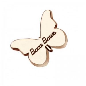 턱받이 빗 13을위한 패션 나비 단추 디자인 의류 ​​금속 골드 생크 단추