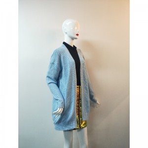 블루 글자 그립 카디건 RLWS0036F