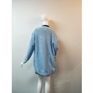 블루 글자 그립 카디건 RLWS0036F