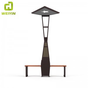 휴대 전화 충전을위한 인기있는 태양 스마트 야외 정원 벤치