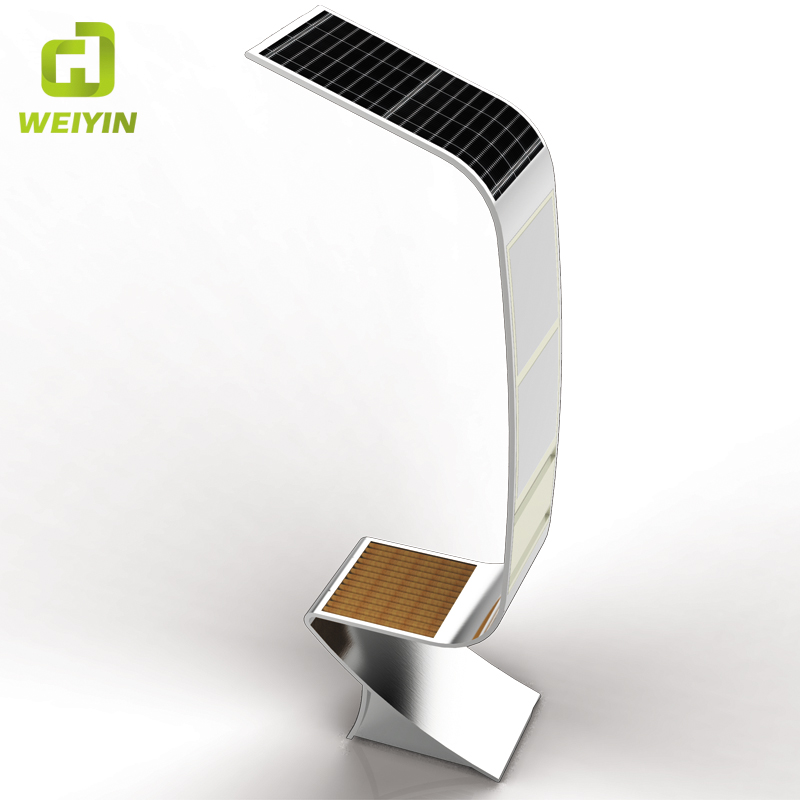 야외 LED 광고 조명 상자 태양 스마트 스테인레스 스틸 제품 벤치