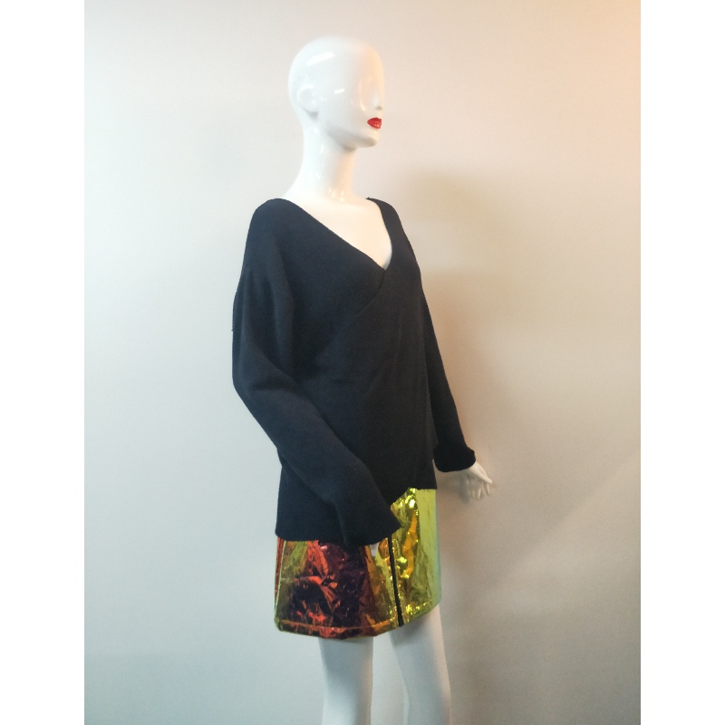 PURE COLLECTION 블랙 V 넥 스웨터 RLWS0072F