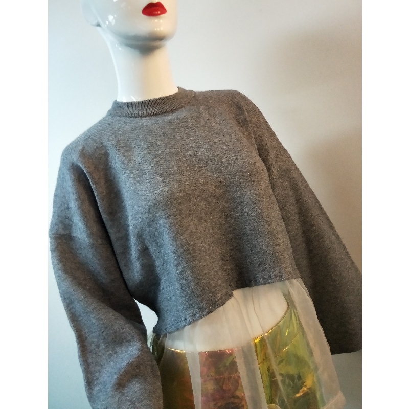 그레이 레이스 HEM SWEATER RLWS0073F