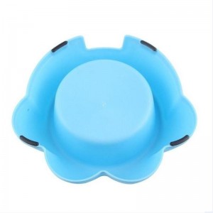 도매 발 모양의 피더 플라스틱 여행 야외 실내 개 애완 동물 그릇