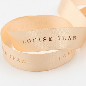 엠보싱 포일 컬러 블랙 새틴 리본 인쇄 화려한 로고 인쇄