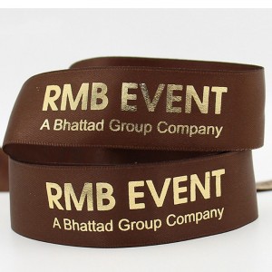 엠보싱 포일 컬러 블랙 새틴 리본 인쇄 화려한 로고 인쇄