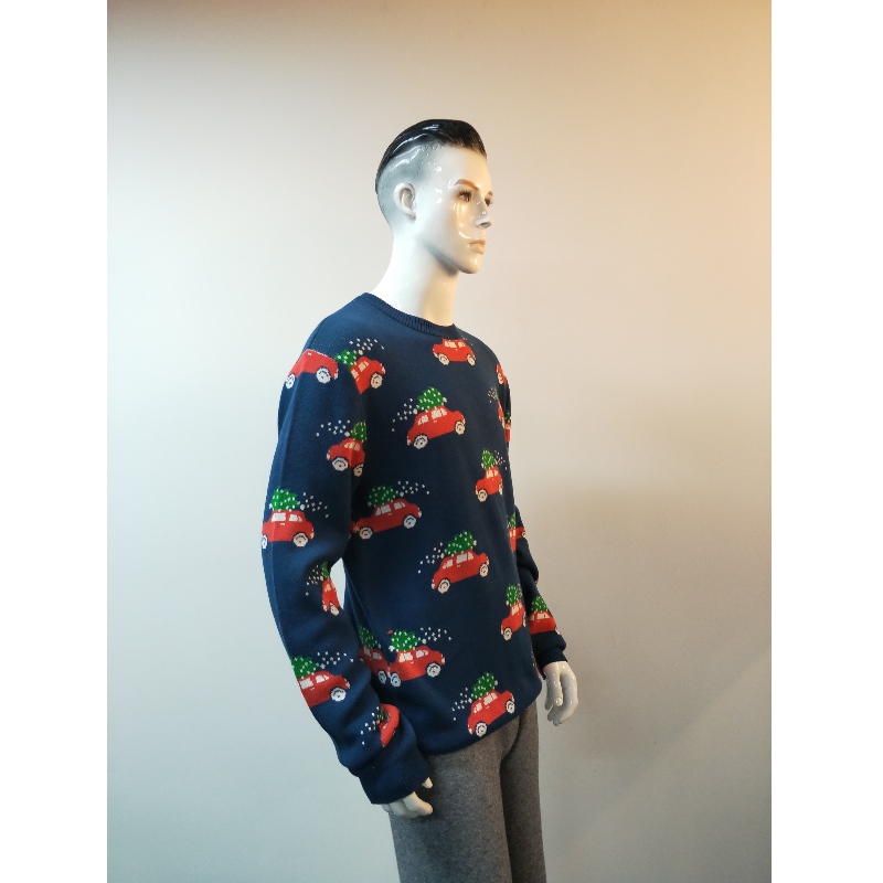 네이비 카툰 프린트 스웨터 RLMS0011F