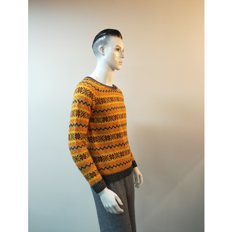 오렌지 프린트 스웨터 RLMS0012F