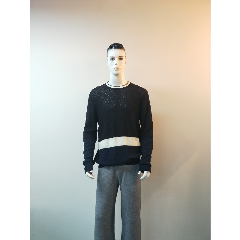 화이트 스트립 스웨트 셔츠 RLMS0020F