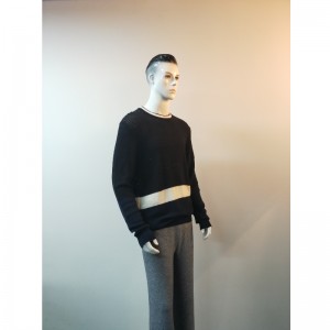 화이트 스트립 스웨트 셔츠 RLMS0020F