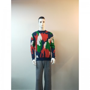 대비 측면 분할 스웨터 RLMS0022F