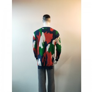 대비 측면 분할 스웨터 RLMS0022F