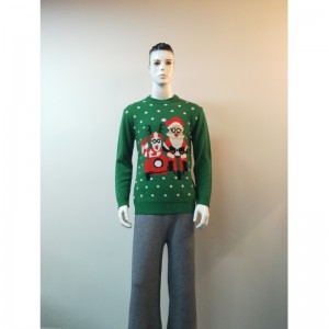 녹색 카툰 프린트 스웨터 RLMS0034F