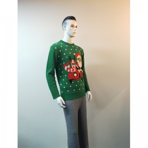 녹색 카툰 프린트 스웨터 RLMS0034F