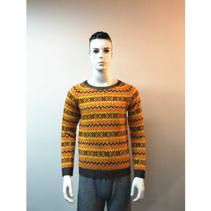 오렌지 프린트 스웨터 RLMS0012F