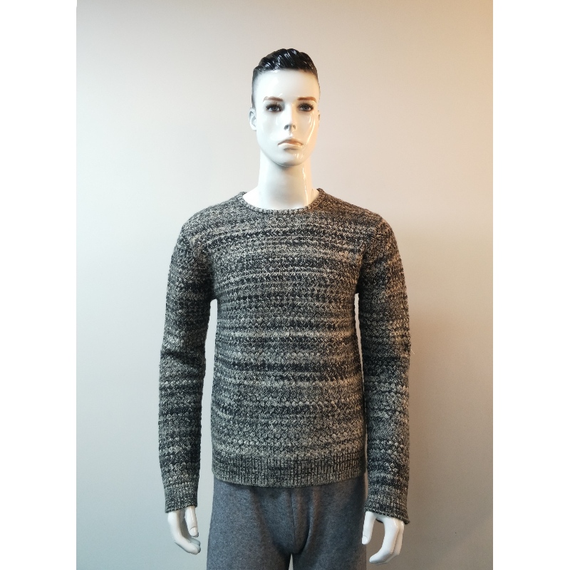 그레이 라운드 넥 스웨터 RLMS0015F