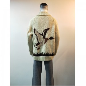 옐로우 프린트 스웨터 코트 RLMS0068F